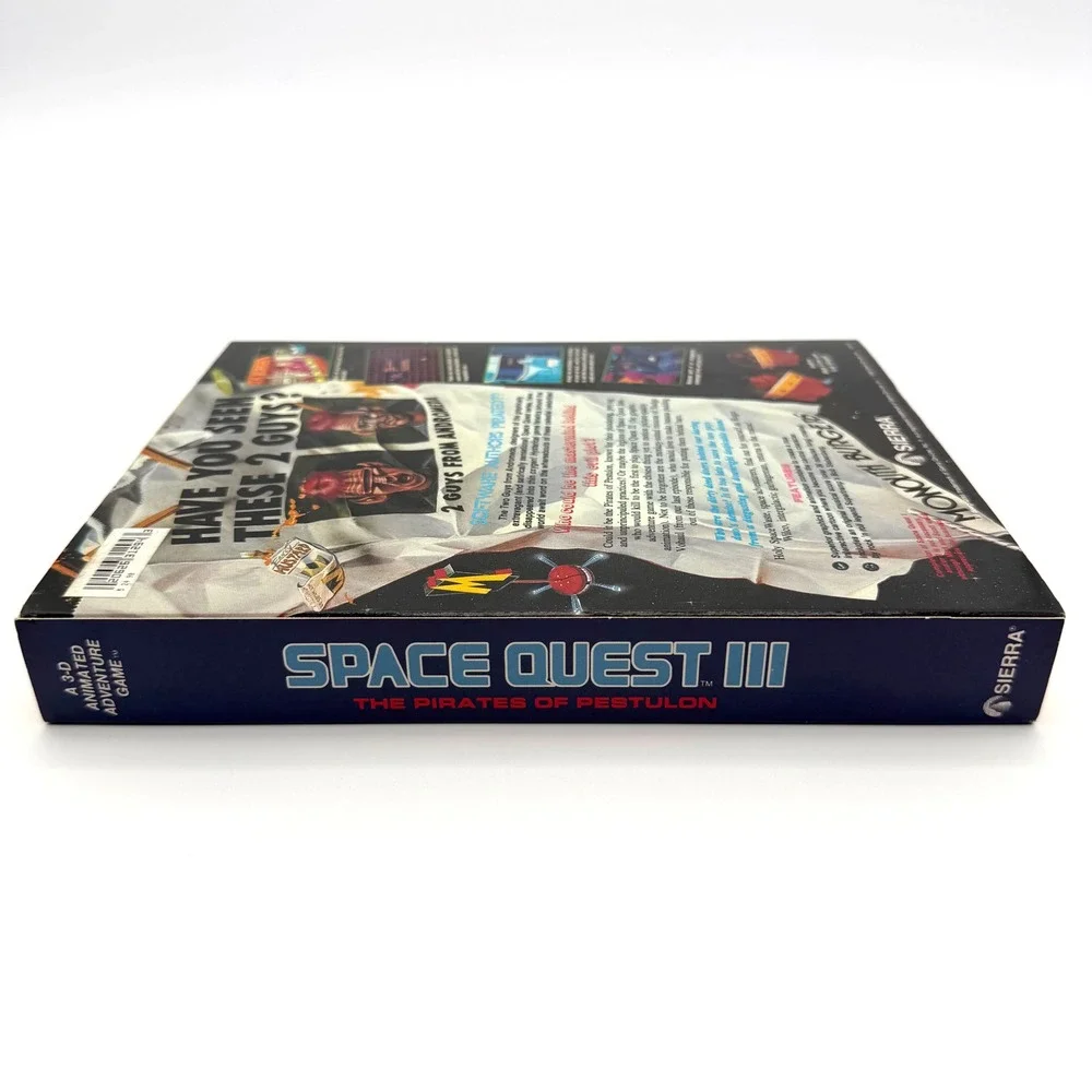 Space Quest III Pirates of Pestulon PC Game 1989 Vintage Big Box 5.25 Disk